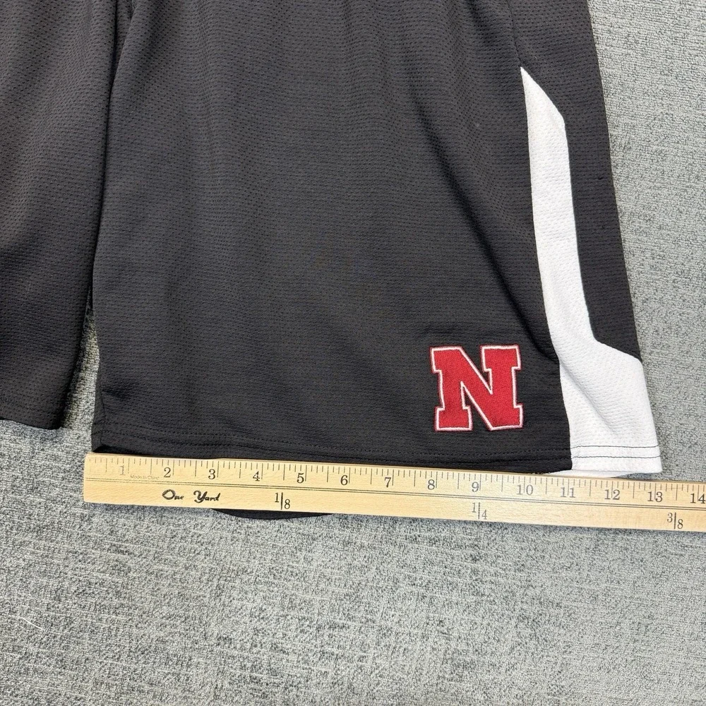 Adidas Shorts Men's XL Black Nebraska Huskers Climalite Athletic Basketball